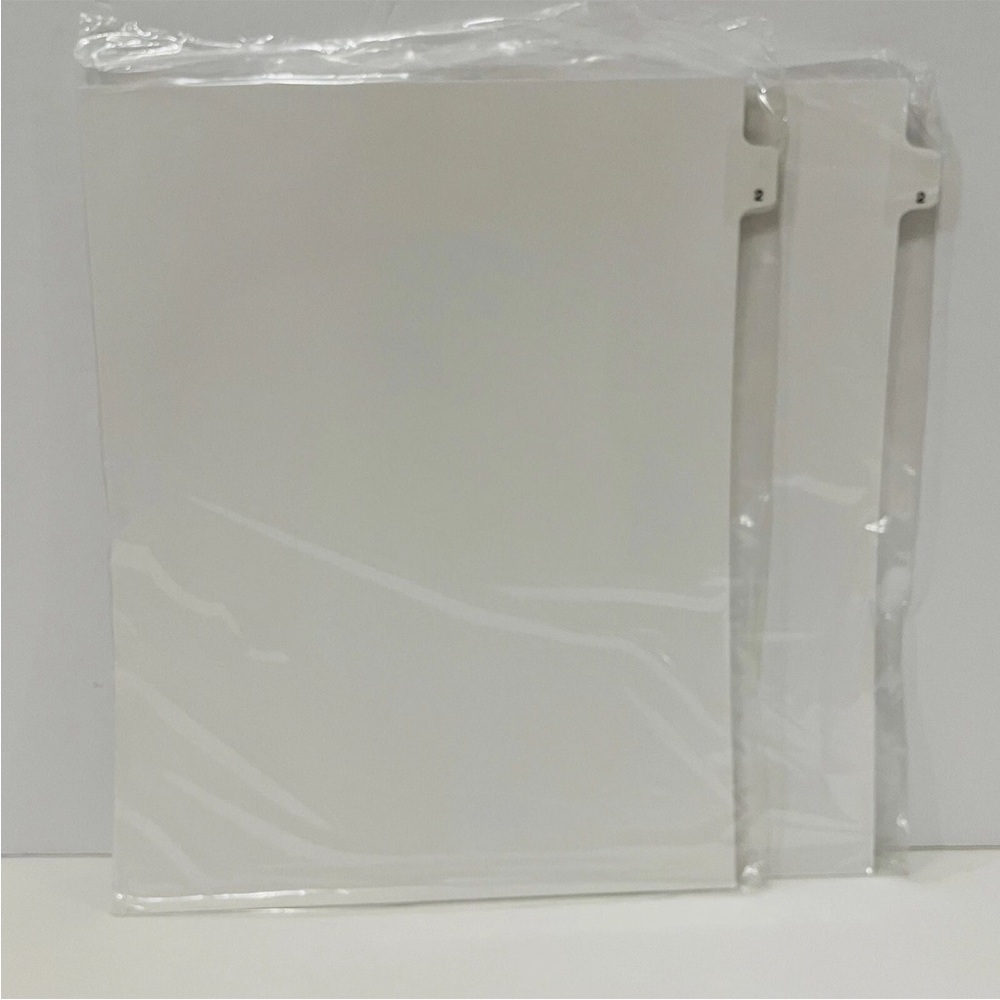 Avery-Style Legal Exhibit Side Tab Divider Title: 2 Letter White 25/Pack 11912